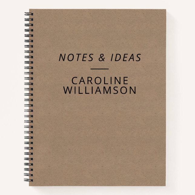 Cuaderno Bloc de notas con nombre personalizado de estilo K (Anverso)