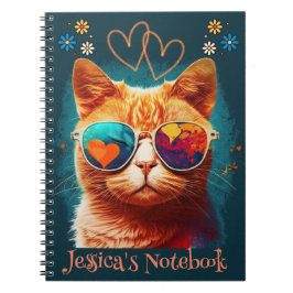 Cuaderno Bloc de notas con nombre personalizado de gato nar