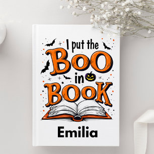 Cuaderno Bloc de notas con nombre personalizado de Hallowee