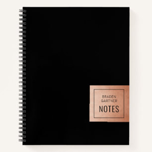 Cuaderno Bloc de notas con nombre simple y personalizado de