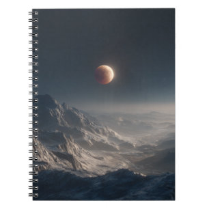 Cuaderno Bloc de notas con picos congelados por la luna de