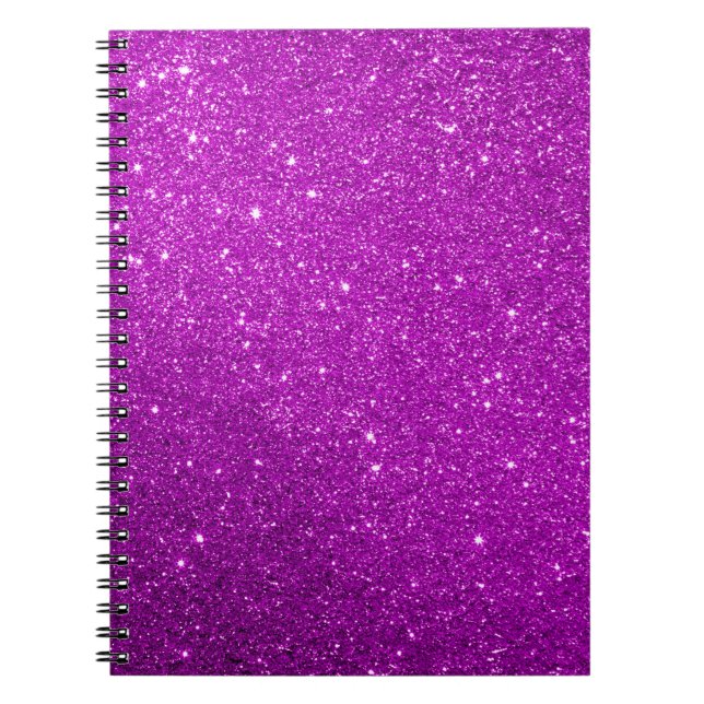 Cuaderno Bloc de notas con Purpurina espárrago morado (Frente)