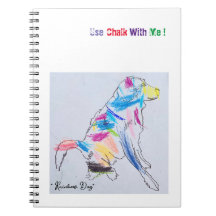 Bloc de notas con "Rainbow Dog Chalk"