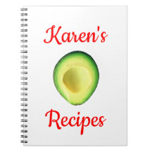 Bloc de notas con recetas de aguacate Karen
