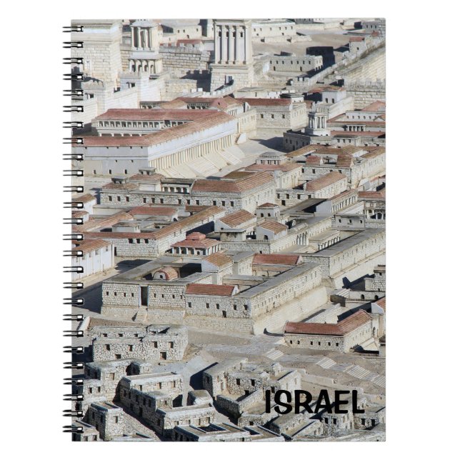 Cuaderno Bloc de notas con réplica de Jerusalén desde Israe (Frente)
