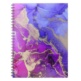 Cuaderno Bloc de notas con resumen de oro rosa azul morado