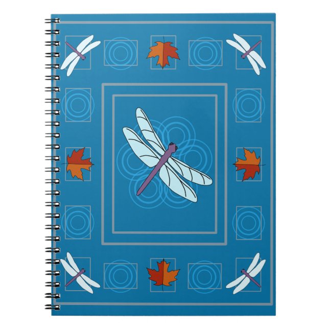 Cuaderno Bloc de notas con ripples de libélula (Frente)