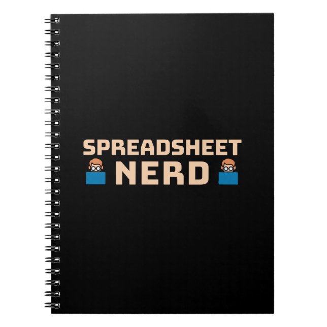 Cuaderno Bloc de notas con Spreadsheet Nerd (Frente)