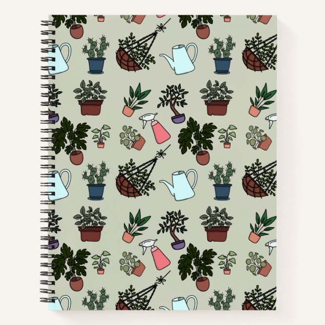 Cuaderno Bloc de notas con temas de planta (Anverso)
