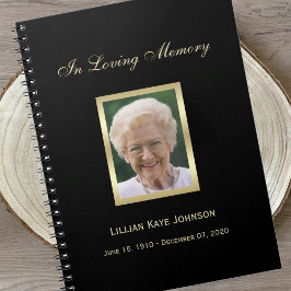 Cuaderno Bloc de notas conmemorativo o funeral para invitad