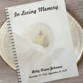 Cuaderno Bloc de notas conmemorativo o funeral para invitad