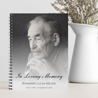 Cuaderno Bloc de notas conmemorativo o funeral para invitad