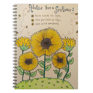 Cuaderno Bloc de notas "Consejos de un girasol"
