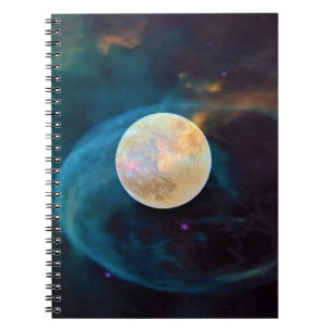 Cuaderno Bloc de notas cósmico de espiral lunar