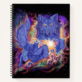Cuaderno Bloc de notas cósmico de Wolf