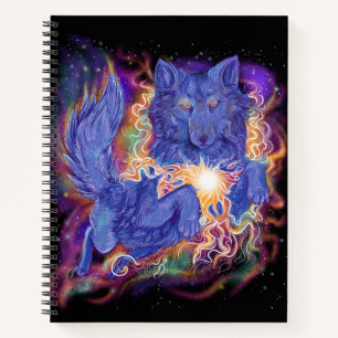 Cuaderno Bloc de notas cósmico de Wolf
