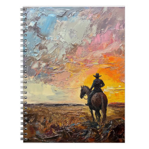 Cuaderno Bloc de notas Cowboy de Sunset Reflections