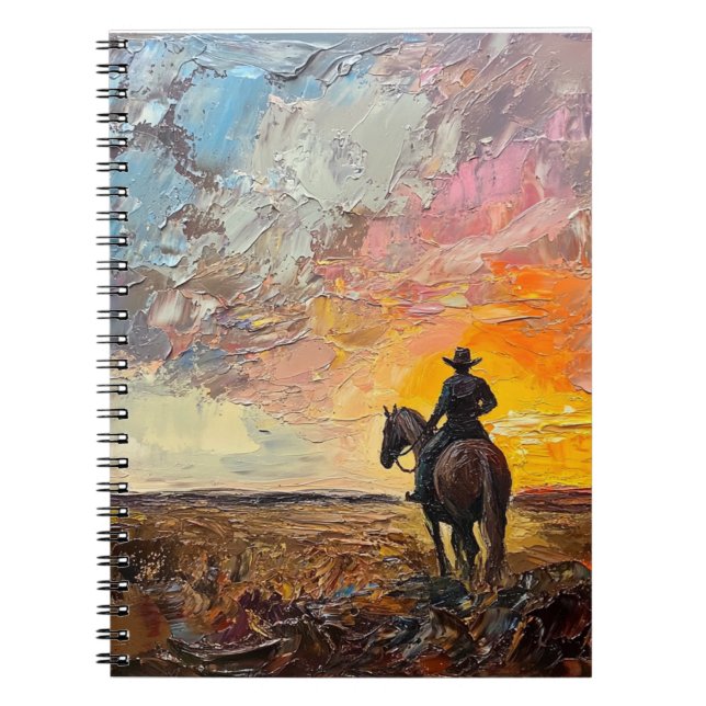 Cuaderno Bloc de notas Cowboy de Sunset Reflections (Frente)