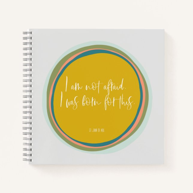 Cuaderno Bloc de notas cristiano | Juana de Arco (Anverso)