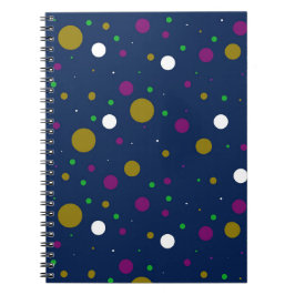 Cuaderno Bloc de notas cromático de espiral de confetti