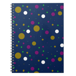 Cuaderno Bloc de notas cromático de espiral de confetti