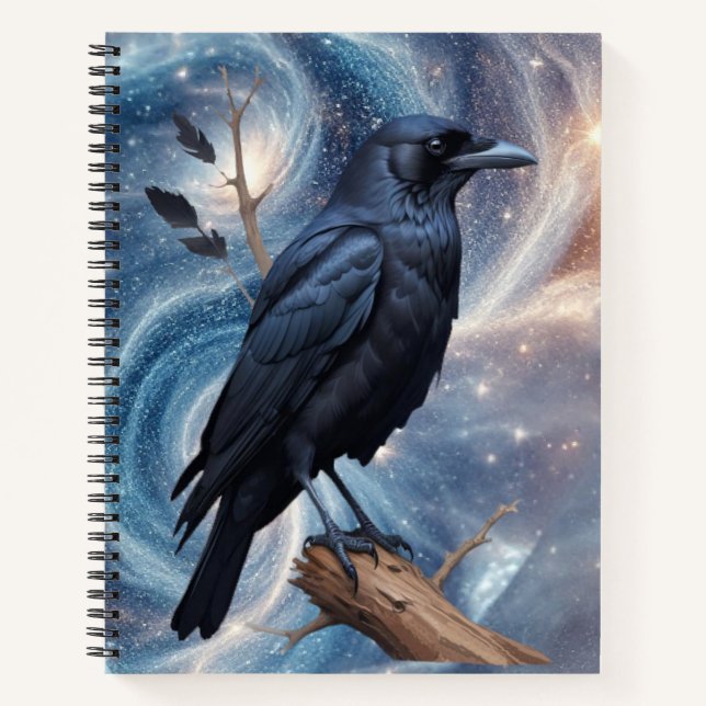 Cuaderno Bloc de notas Crow-Raven de naturaleza silvestre (Anverso)