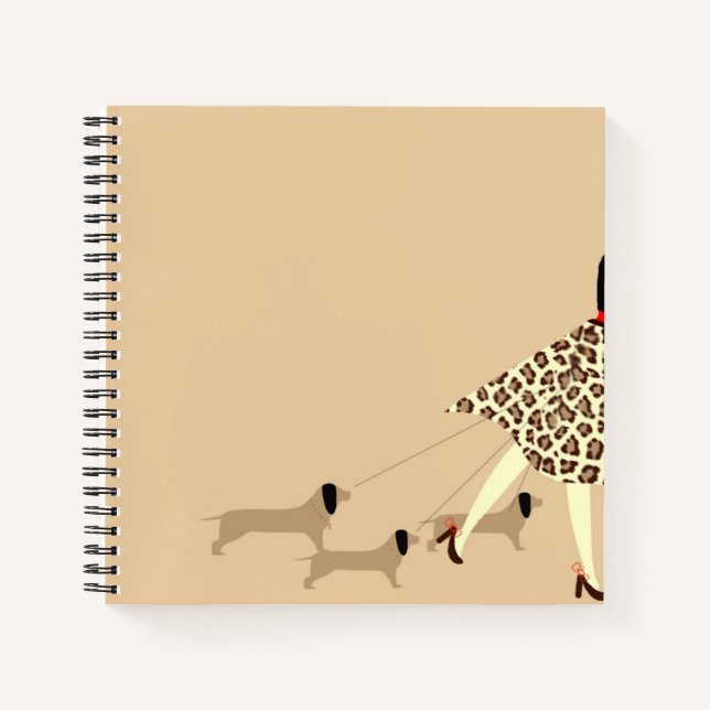 Cuaderno Bloc de notas Dachshund (Anverso)