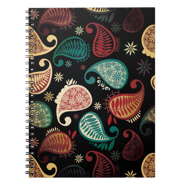 Cuaderno Bloc de notas Dark Paisley (Frente)