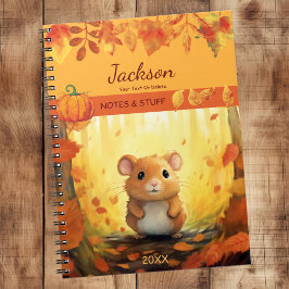 Cuaderno Bloc de notas de abadejo forestal de otoño