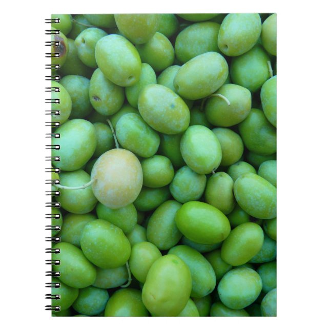 Cuaderno Bloc de notas de aceitunas verdes (Frente)