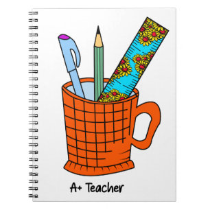 Cuaderno Bloc de notas de agradecimiento para profesores A+