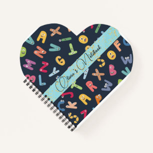 Cuaderno Bloc de notas de alfabetos de monstruo lindo