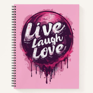 Cuaderno Bloc de notas de amor de Live Laugh - Gratitud y c