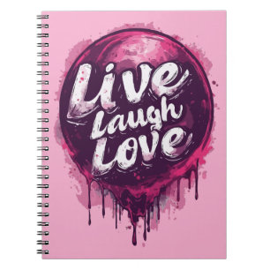 Cuaderno Bloc de notas de amor de Live Laugh - Gratitud y c