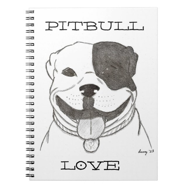 Cuaderno Bloc de notas de amor de Pitbull (Frente)
