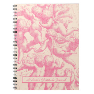 Cuaderno Bloc de notas de ángeles rosados de moda