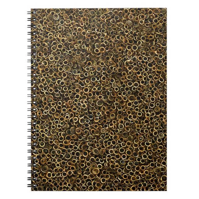 Cuaderno Bloc de notas de anillos de madera Mesmerizante (Frente)