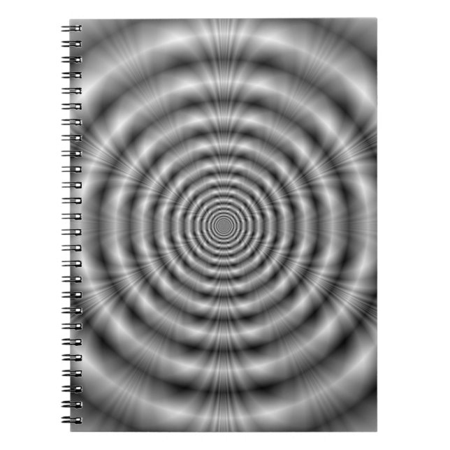 Cuaderno Bloc de notas de anillos grises (Frente)