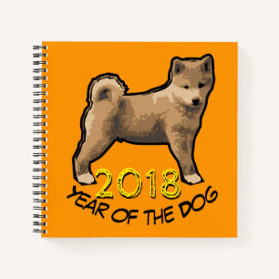 Cuaderno Bloc de notas de Año Perro Shiba inu 2018
