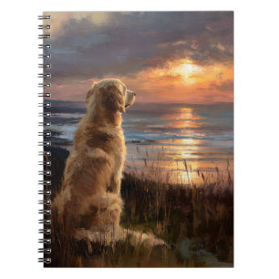Cuaderno Bloc de notas de apertura de Golden Retriever