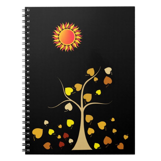 Cuaderno Bloc de notas de árbol de amor (Frente)