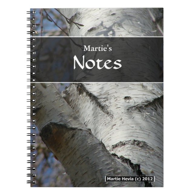 Cuaderno Bloc de notas de árbol de birch (Frente)