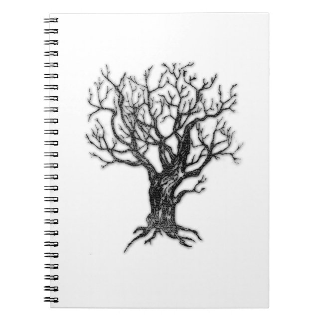 Cuaderno Bloc de notas de árbol de invierno (Frente)