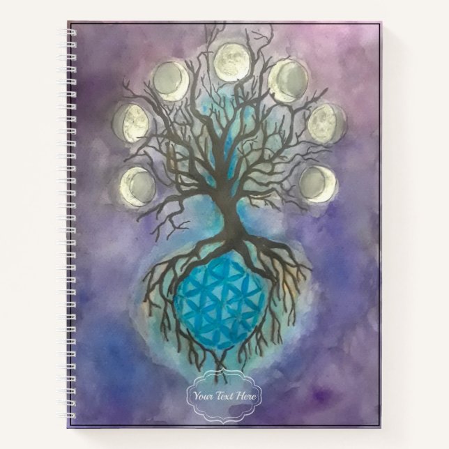 Cuaderno Bloc de notas de árbol de vida (Anverso)