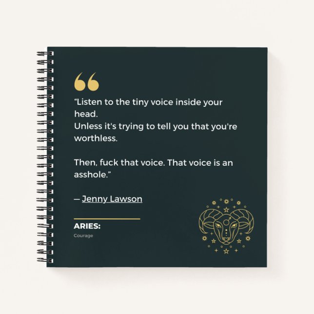 Cuaderno bloc de notas de Aries (Anverso)