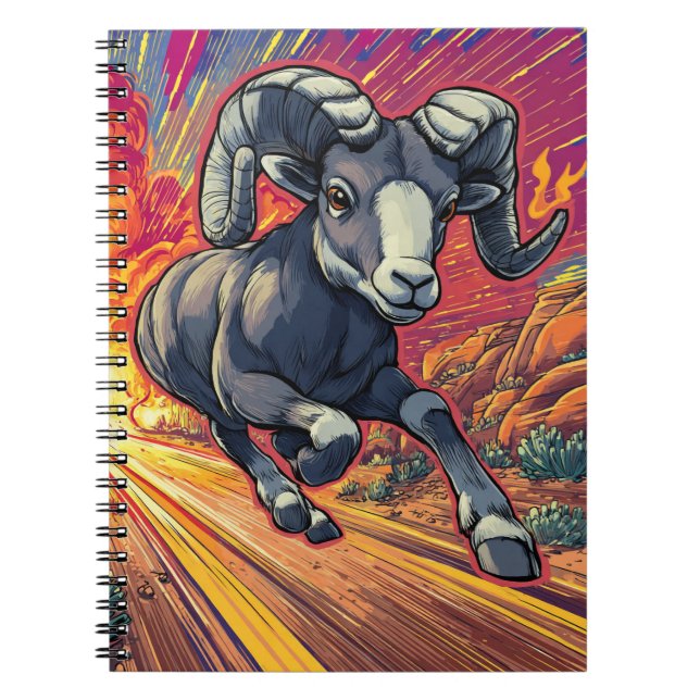 Cuaderno Bloc de notas de Aries cósmicos Ram (Frente)