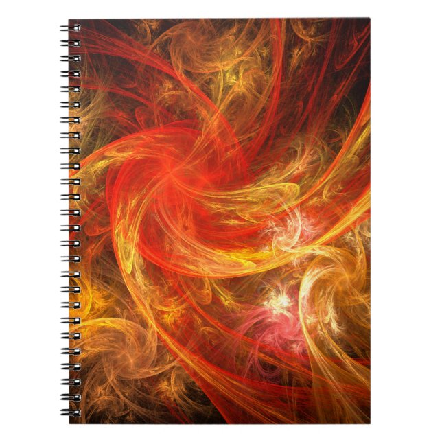 Cuaderno Bloc de notas de arte abstracto de Firestorm (Frente)