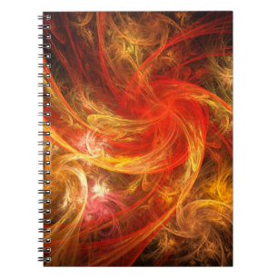 Cuaderno Bloc de notas de arte abstracto de Firestorm Nova