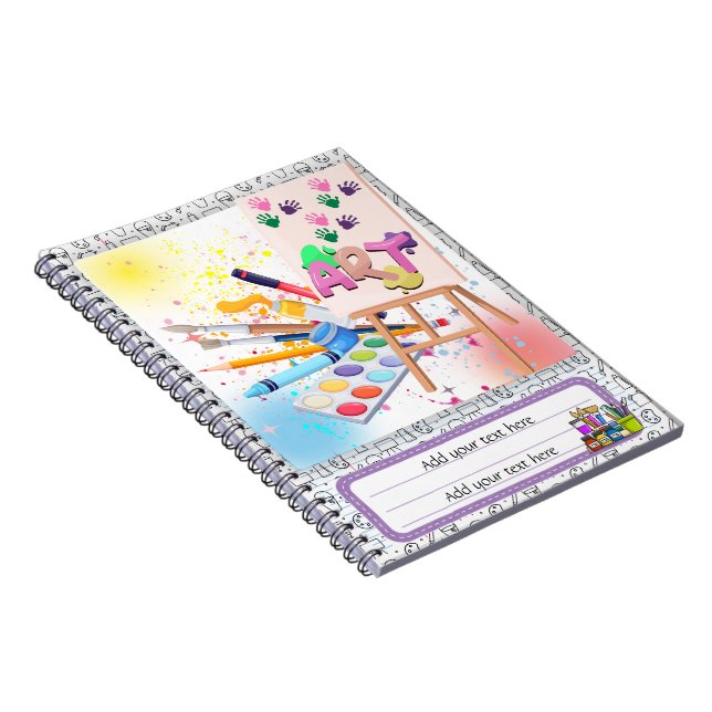 Cuaderno Bloc de notas de arte de regreso a la escuela (Lado Derecho)