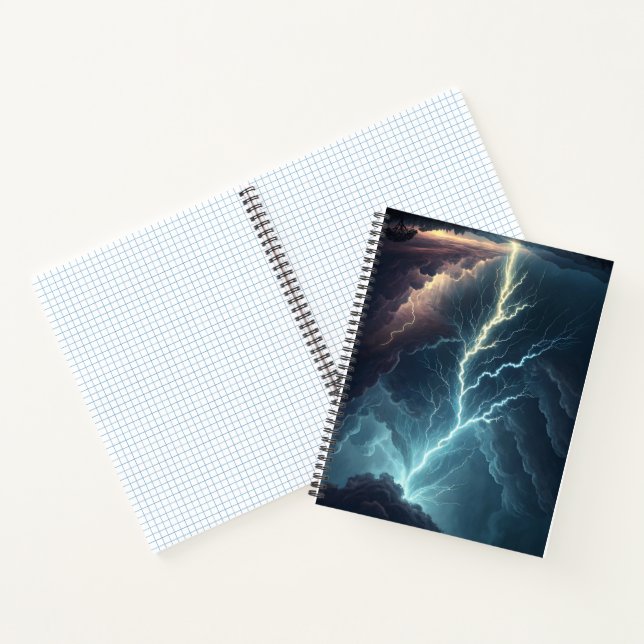 Cuaderno Bloc de notas de arte de tormenta relámpago (Interior)